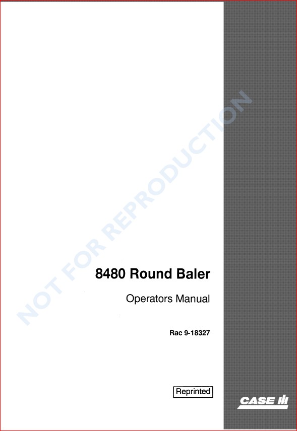 8420 case round baler parts